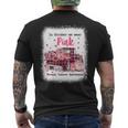 Bc Breast Cancer Awareness In October We Wear Pink Autumn Truck Breast Cancer Bleached Cancer Mens Back Print T-shirt