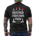 Beecher Name Gift Christmas Crew Beecher Mens Back Print T-shirt