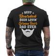 Beer Best Bearded Beer Lovin Rat Terrier Dad Funny Dog Lover Mens Back Print T-shirt