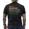 Beer Best Bearded Beer Lovin Scottish Terrier Dad Fathers Day Mens Back Print T-shirt