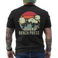Bench Press Vintage Gym Power Fitness Training Plan Chest Mens Back Print T-shirt