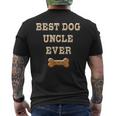 Best Dog Uncle Ever Favorite Uncle Dog Fathers Day Men's Back Print T-shirt