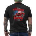 Best Trucking Poppa Ever Truck Driver Fathers Day Gift Mens Back Print T-shirt