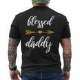 Blessed Daddy Father Family Matching Thanksgiving Dad Men's Back Print T-shirt