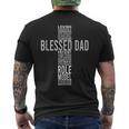 Blessed Loving Dad Cross Inspiration Mens Back Print T-shirt
