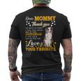 Blue Merle Collie Dear Mommy Thank You For Being My Mommy Mens Back Print T-shirt