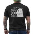 This Is Boo Sheet Ghost Retro Halloween Costume Men's T-shirt Back Print