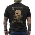 Book Reader Tarot Card Pagan Goblincore Goth Occult Book Tarot Funny Gifts Mens Back Print T-shirt