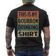 Bourbon Funny Alcohol Drinking Retro Bourbon Mens Back Print T-shirt