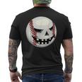 Boys Halloween Jack O Lantern Baseball Player Coach Pitcher Men's T-shirt Back Print