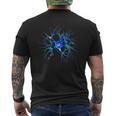 Brain Neuron Fancy Blue Nerve Neurology Neuroscience Men's T-shirt Back Print