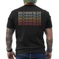 Brownfields Louisiana Brownfields La Retro Vintage Text Men's T-shirt Back Print