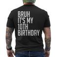 Bruh It's My 10Th Birthday 10 Years Old Back To School Theme Men's T-shirt Back Print