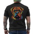 Bullmastiff Mom Or Dad Colorful Puppy Dog Lover Cute Black Mens Back Print T-shirt
