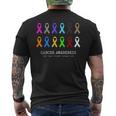 Cancer Awareness Clothing - Fight Cancer Ribbon Mens Back Print T-shirt