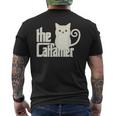 Cat Dad The Catfather Cats Kitten Men's Back Print T-shirt