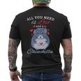 Chinchilla Gift Funny Cute Pet Animal Lover Owner Love Mens Back Print T-shirt