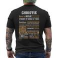 Christie Name Gift Christie Born To Rule Mens Back Print T-shirt