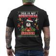 This Is My Christmas Sweater Schnauzer Dog Ugly Merry Xmas Men's T-shirt Back Print