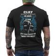 Clay Name Gift Clay And A Mad Man In Him V2 Mens Back Print T-shirt