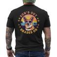 Corgi With Sunglasses On The Beach Suns Out Shades On Mens Back Print T-shirt