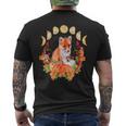 Cottagecore Fox Floral Nature Aesthetic Men Women Graphic Mens Back Print T-shirt