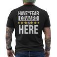 Coward Name Gift Have No Fear Coward Is Here Mens Back Print T-shirt