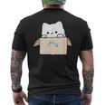 Coworker Pet Swagazon Associate Cute Cat In Cardboard Box Men's T-shirt Back Print