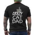 Crazy Cat Dad Fathers Day Kitten Dads Men's Back Print T-shirt