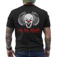 Creepy Mask Ha Ha Scary Clown Mens Back Print T-shirt
