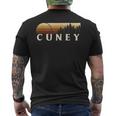 Cuney Tx Vintage Evergreen Sunset Eighties Retro Men's T-shirt Back Print