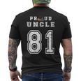 Custom Proud Football Uncle Number 81 Personalized For Men Mens Back Print T-shirt