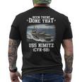 Cvn68 Uss Nimitz Navy Ships Men's Back Print T-shirt