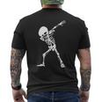 Dabbing Skeleton - Funny Halloween Dab Skull Mens Back Print T-shirt