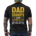 Dad Grandpa And Great Grandpa For Fathers Day Gift For Mens Mens Back Print T-shirt