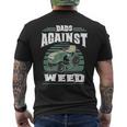 Dads Against Weed Funny Gardening Lawn Mowing Lawn Mower Men Mens Back Print T-shirt