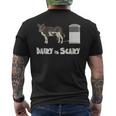 Dairy Is Scary | Vegan Design | Cow In Factory Farming Mens Back Print T-shirt