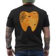 Dental Halloween Tooth Lazy Costume Spooky Dentist Mens Back Print T-shirt