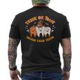 Dentist Dental Halloween Trick Or Treat Brush Your Th Men's T-shirt Back Print