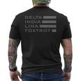 Dilf Delta India Lima Foxtrot Military Alphabet Men's Back Print T-shirt