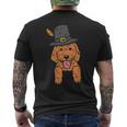 Dog Goldendoodle Pocket Pilgrim Goldendoodle Dog Lover Cute Thanksgiving Gift Mens Back Print T-shirt