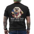 Dog Maltese Best Maltese Dad Ever American Flag 4Th Of July Gifts Men Mens Back Print T-shirt