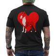 Dog Red Heart Great Dane Mens Back Print T-shirt