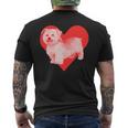 Dog Red Heart Havanese Mens Back Print T-shirt