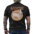 Dog Scottish Terrier Mens Dog Dad Of A Spoiled Scottie Dog Owner Scottish Terrier 2 Mens Back Print T-shirt