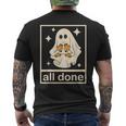 All Done Sign Language Speech Pathology Ghost Halloween Men's T-shirt Back Print
