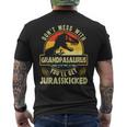 Dont Mess With Grandpasaurus Youll Get Jurasskicked Vintage Men's Back Print T-shirt Dont Mess With Grandpasaurus Youll Get Jurasskicked Vintage Men's Back Print T-shirt