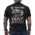 Dont Underestimate A Grumpy Old Man Who Was Born In May Old Man Funny Gifts Mens Back Print T-shirt
