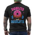 Donut And Deadlifts Barbell Doughnut Lover Girls Boys Son Mens Back Print T-shirt