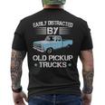 Easily Distracted By Old Pickup Trucks Trucker Men's T-shirt Back Print